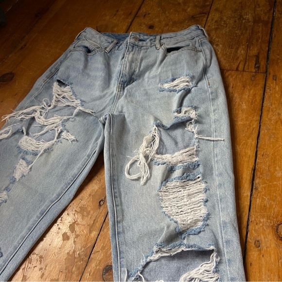 3/$15 High Waisted Distressed Mom Jeans - Picture 2 of 5